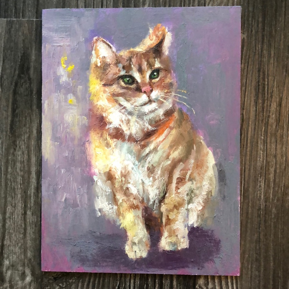 Oil painting-cat
